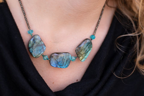 Best high quality Selling SUPERNATURAL Divine Feminine Labradorite Pendant Necklace - Gold Filled - Spiritual Jewelry - Gemstone Jewelry - Multi-Colored