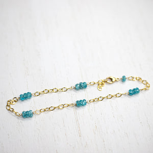 Apatite & Gold Anklet