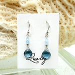 2 Blue Quartz Raindrop Earring