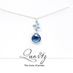 Blue Quartz & Aquamarine Raindrop Necklace