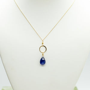 Sapphire Ring Gold Necklace