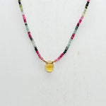 Citrine & Tourmaline Pendant Necklace