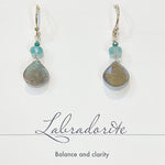 Labradorite & Apatite Raindrop Earrings