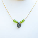 Peridot & Labradorite Cloud Necklace