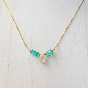 Moonstone & Apatite Cloud Necklace (Copy)