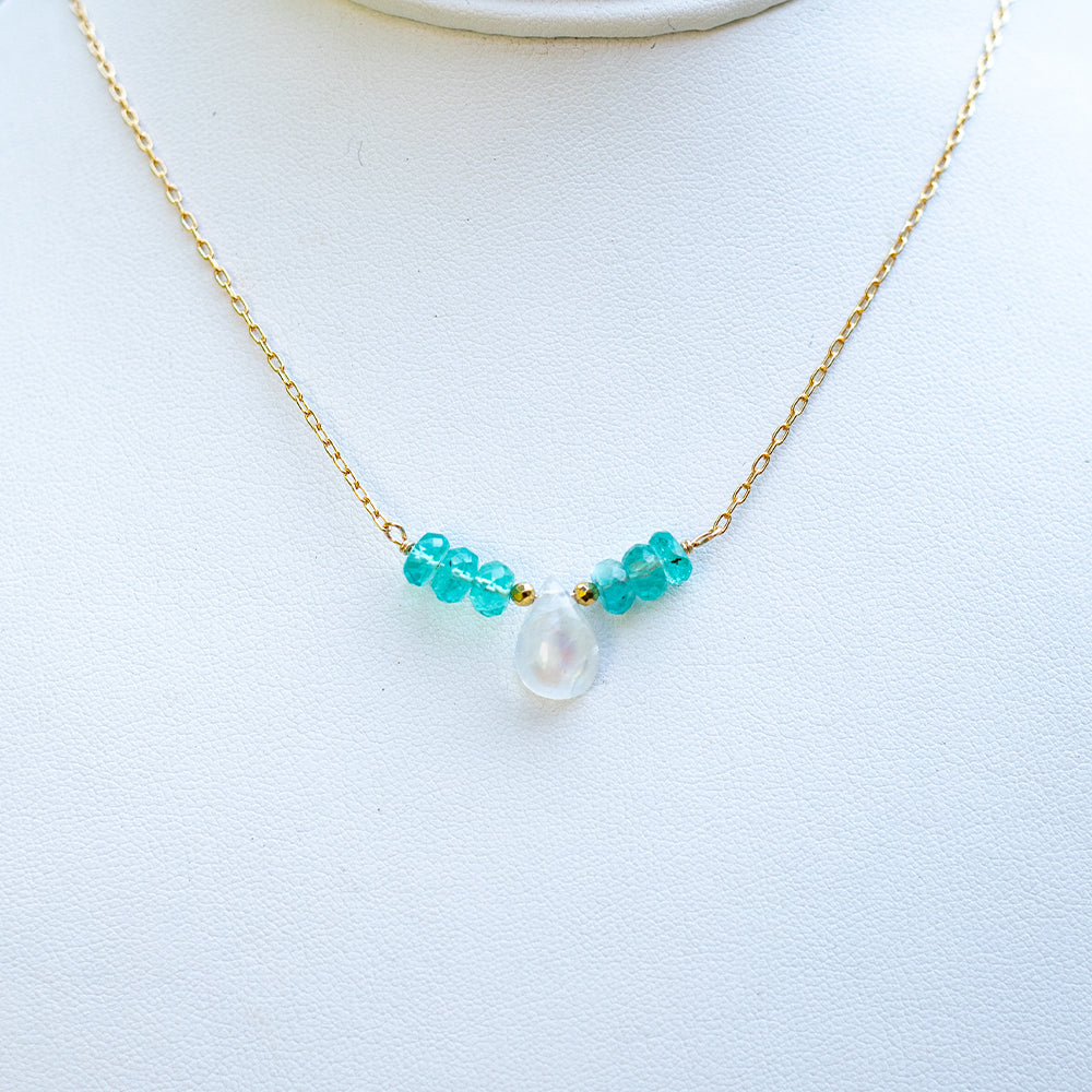 Moonstone & Apatite Cloud Necklace (Copy)