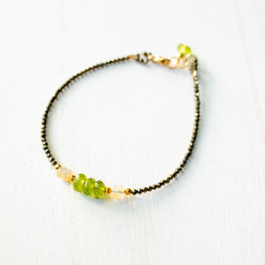 Peridot & Opal Luna  Bracelet