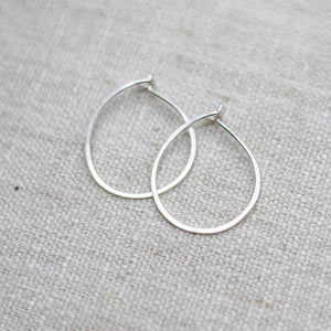 Hoops Small Hand Hammered Silver Earrings