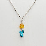 Citrine Nugget & Turquoise Necklace