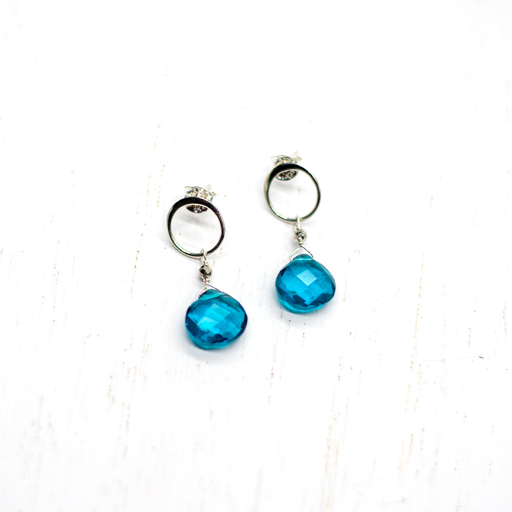 XL Apatite Luna Silver Earrings