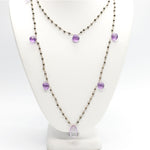 Waterfall 7 Stone Amethyst Necklace