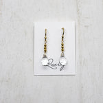 Quartz Raindrop Gold Earrings