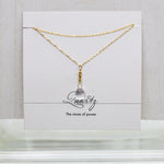 Quartz Raindrop Gold Necklace