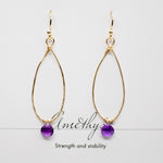 Amethyst Linden Gold Earrings