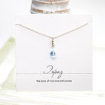 Topaz Raindrop Silver Necklace