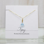 Topaz Raindrop Gold Necklace