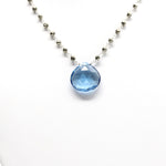 Large Waterfall Blue Quartz Necklace